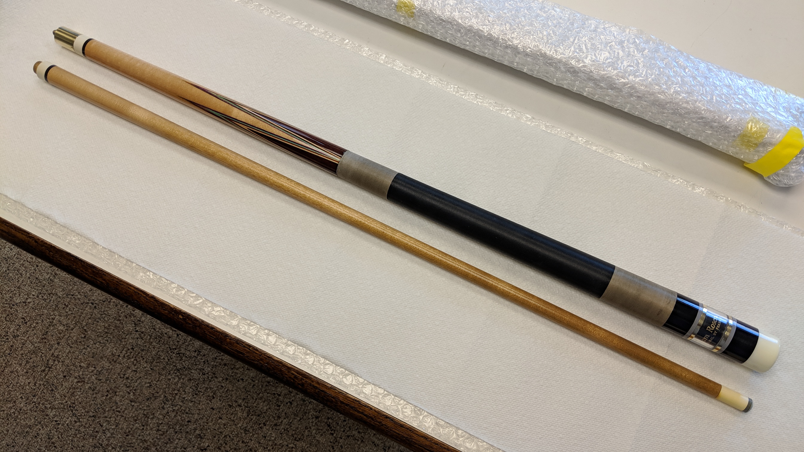 On the way back home after cue refinishing. - Proficient Billiards Cue ...