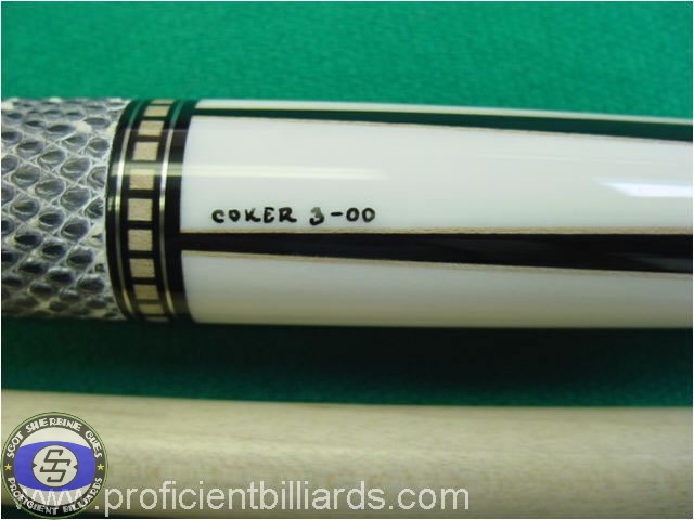 Ivory and Snakeskin Coker cue