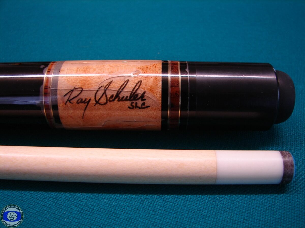 Birdseye Ray Schuler cue – before and after