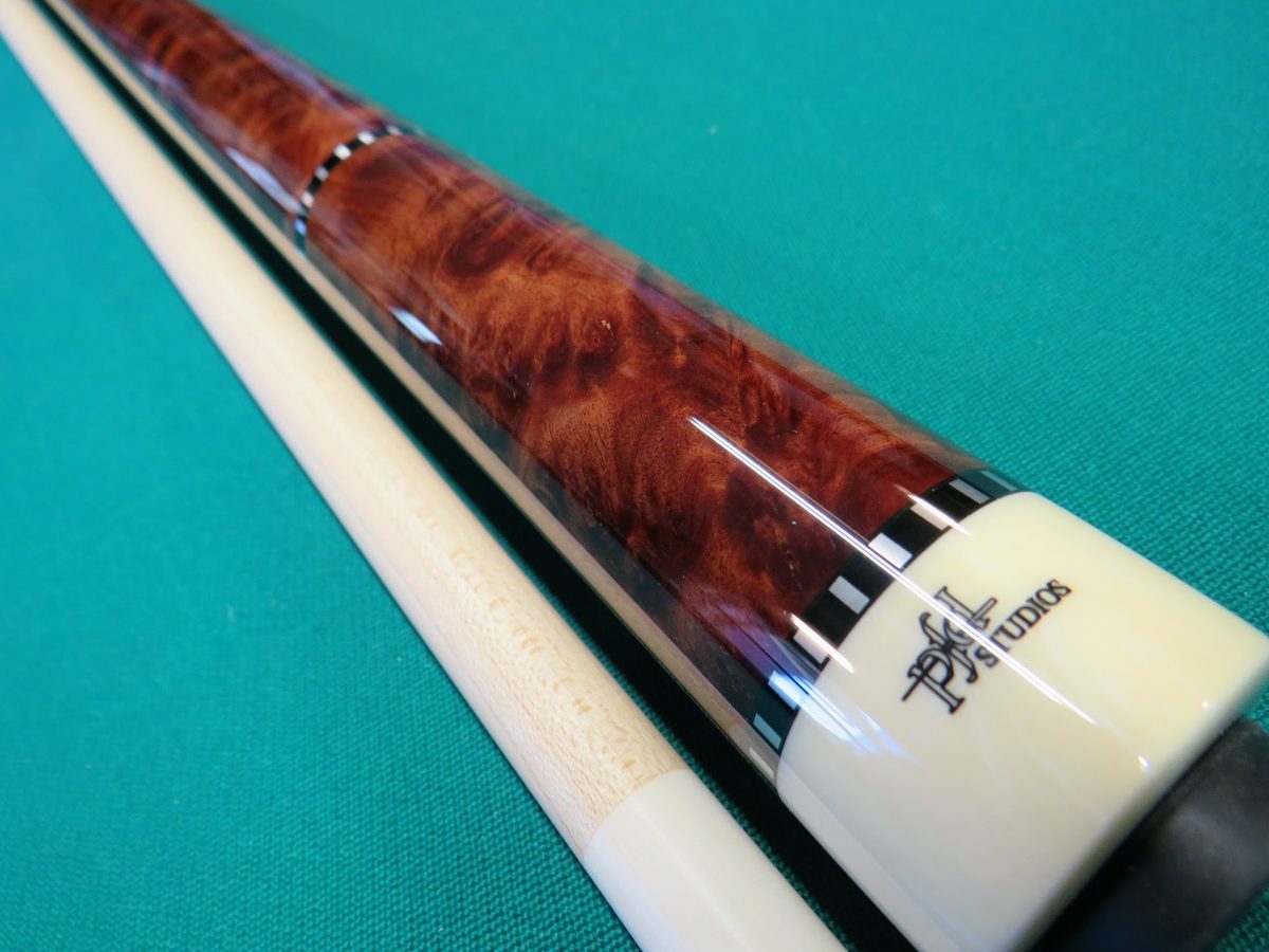 Wrapless Amboyna Burl PFD cue